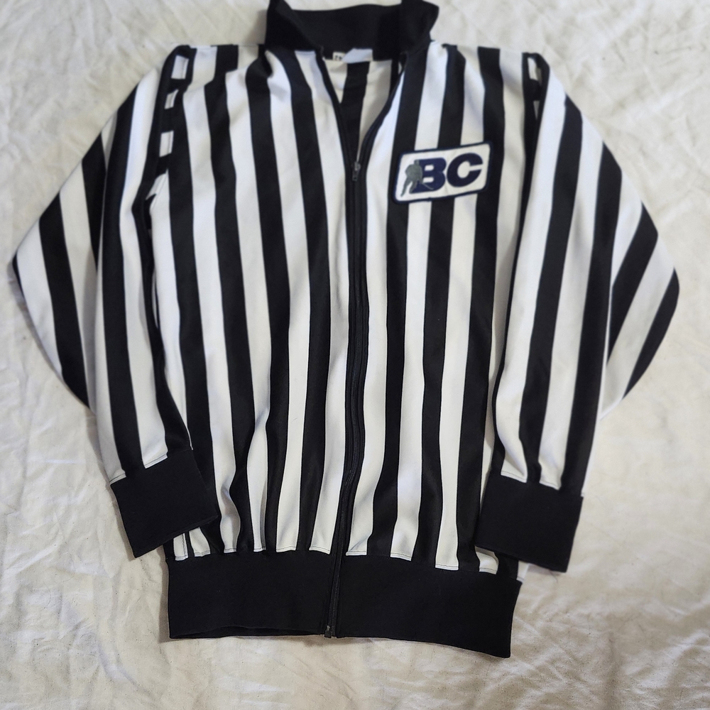 CCM Full Zipper Front Ref Referee Linesman Hockey Jersey MENS 42